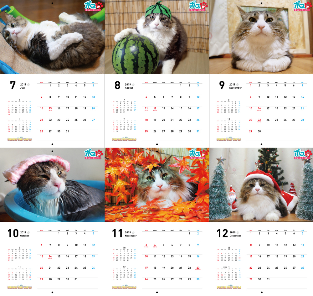 ネコ吉,ボス吉,カレンダー